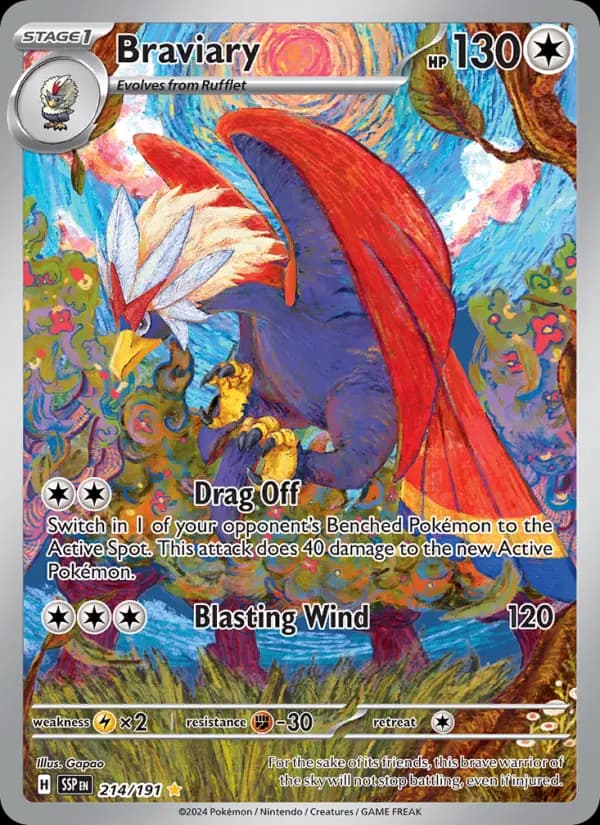 Braviary — Surging Sparks card #214