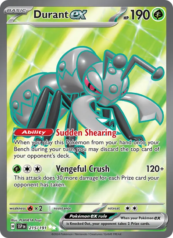 Durant ex — Surging Sparks card #215