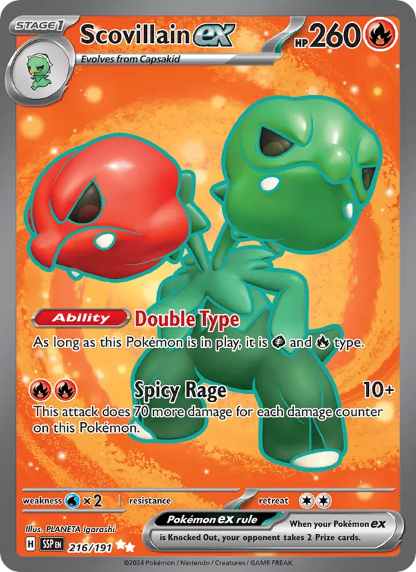 Scovillain ex — Surging Sparks card #216
