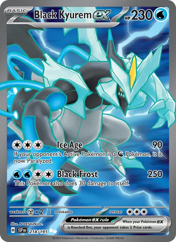 Black Kyurem ex — Surging Sparks card #218