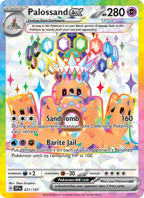 Palossand ex — Surging Sparks card #221