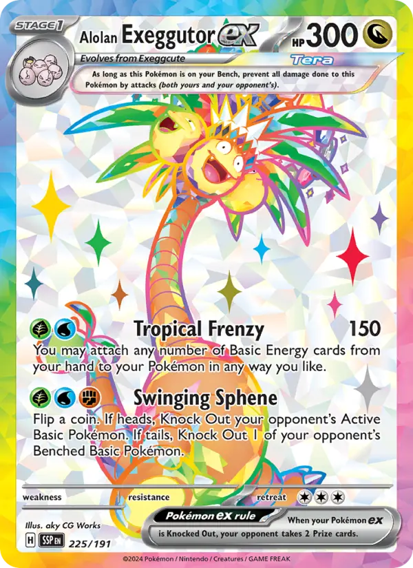 Alolan Exeggutor ex — Surging Sparks card #225