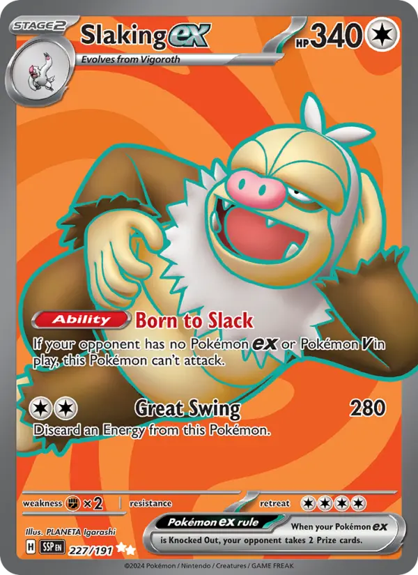 Slaking ex — Surging Sparks card #227