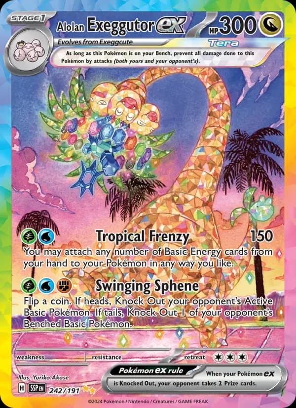 Alolan Exeggutor ex — Surging Sparks card #242