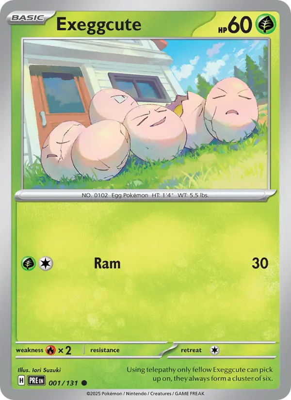 Exeggcute — Prismatic Evolutions card #001