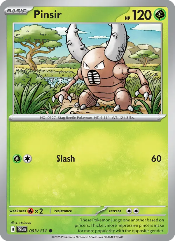 Pinsir — Prismatic Evolutions card #003
