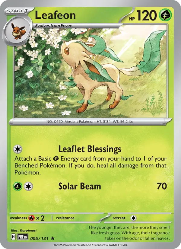 Leafeon — Prismatic Evolutions card #005
