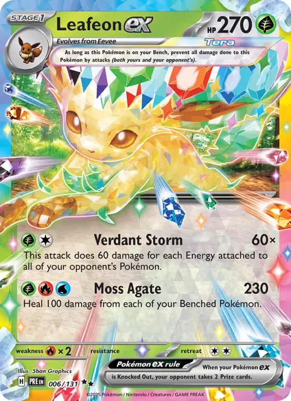 Leafeon ex — Prismatic Evolutions card #006