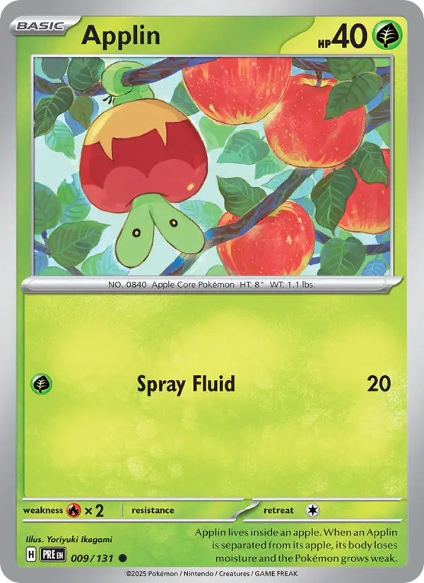 Applin — Prismatic Evolutions card #009