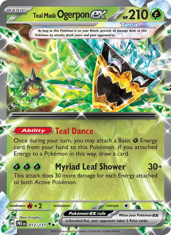 Teal Mask Ogerpon ex — Prismatic Evolutions card #012