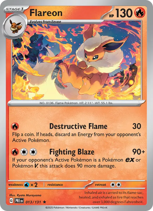 Flareon — Prismatic Evolutions card #013