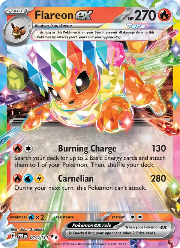 Flareon ex — Prismatic Evolutions card #014