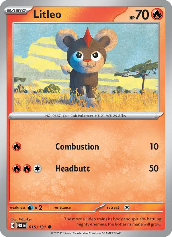 Litleo — Prismatic Evolutions card #015