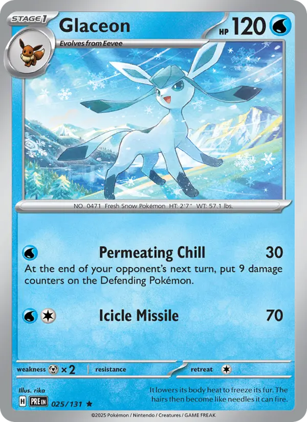 Glaceon — Prismatic Evolutions card #025