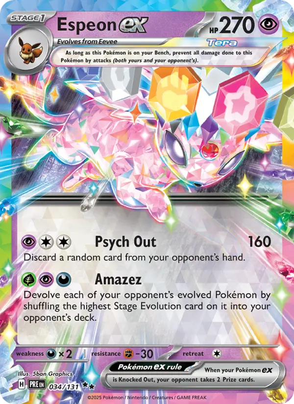 Espeon ex — Prismatic Evolutions card #034