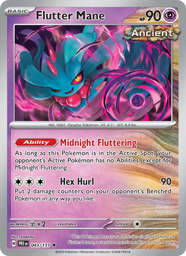 Flutter Mane — Prismatic Evolutions card #043