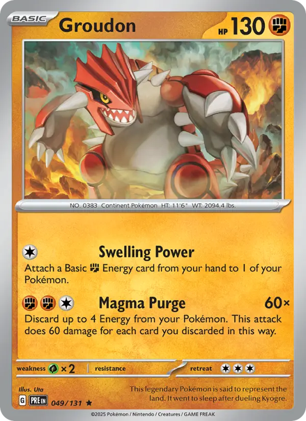 Groudon — Prismatic Evolutions card #049