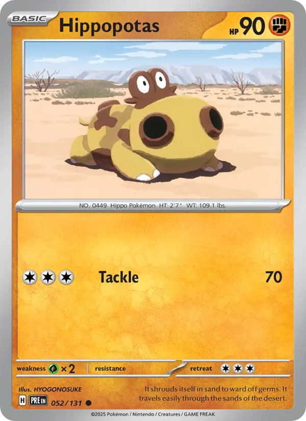 Hippopotas — Prismatic Evolutions card #052