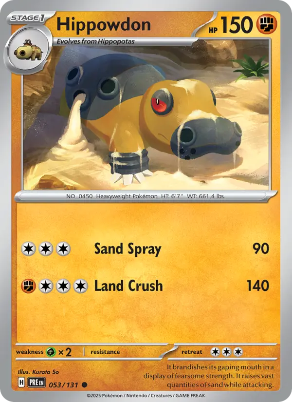 Hippowdon — Prismatic Evolutions card #053