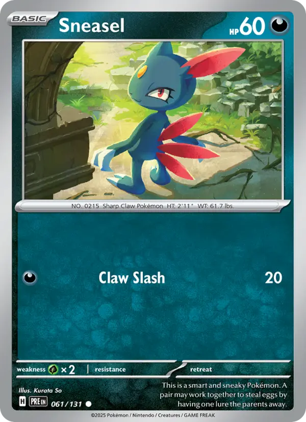 Sneasel — Prismatic Evolutions card #061