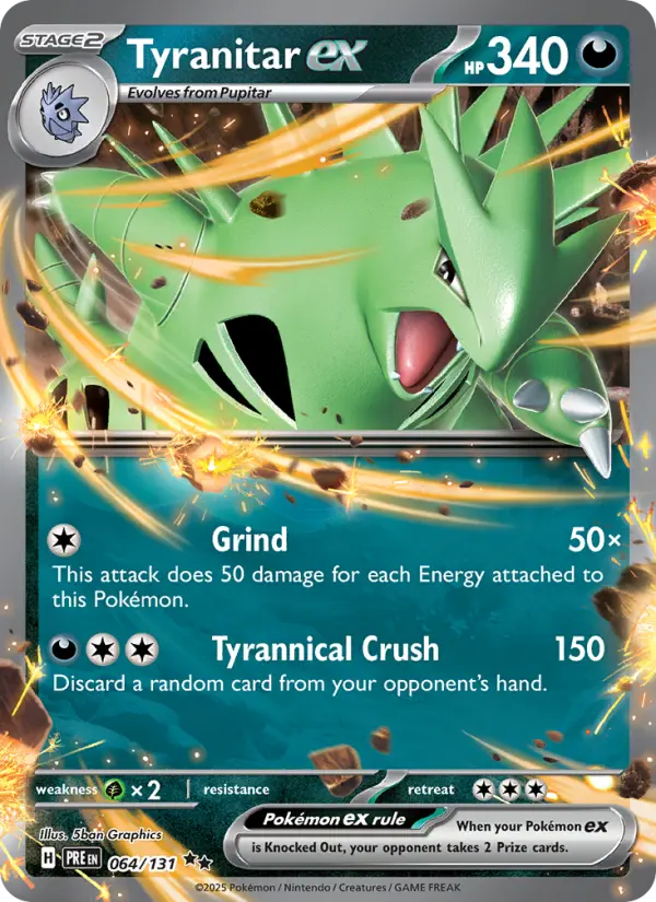 Tyranitar ex — Prismatic Evolutions card #064