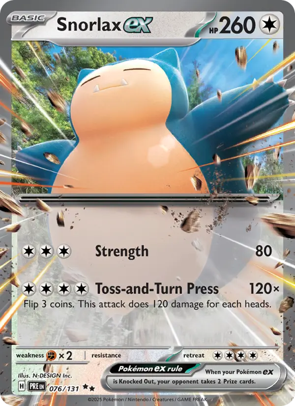 Snorlax ex — Prismatic Evolutions card #076