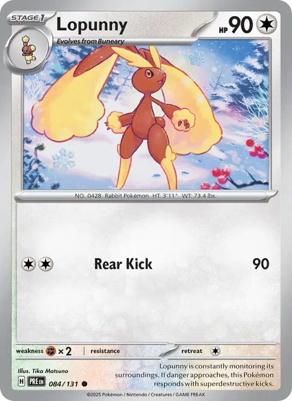 Lopunny — Prismatic Evolutions card #084