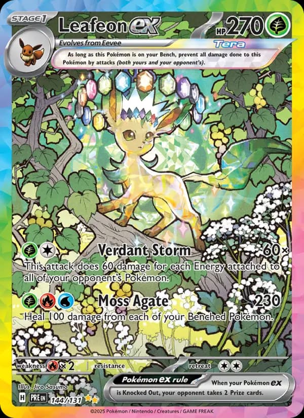 Leafeon ex — Prismatic Evolutions card #144