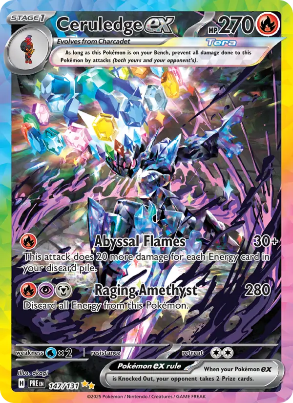 Ceruledge ex — Prismatic Evolutions card #147