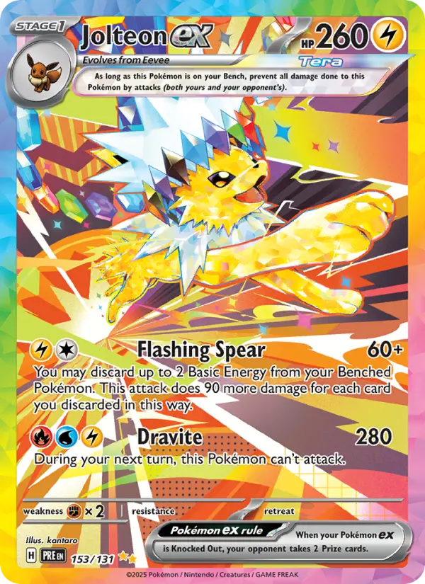 Jolteon ex — Prismatic Evolutions card #153