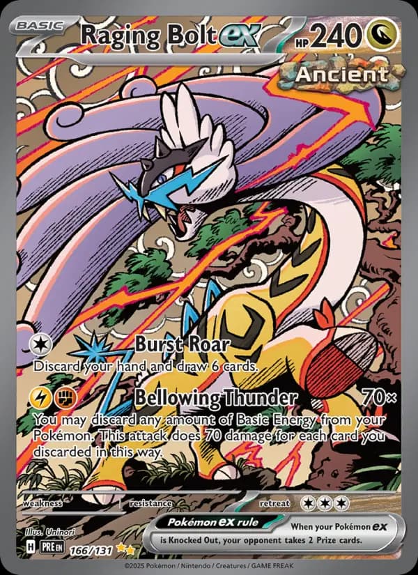 Raging Bolt ex — Prismatic Evolutions card #166