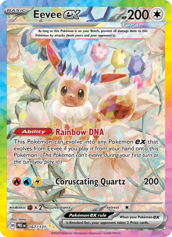 Eevee ex — Prismatic Evolutions card #167