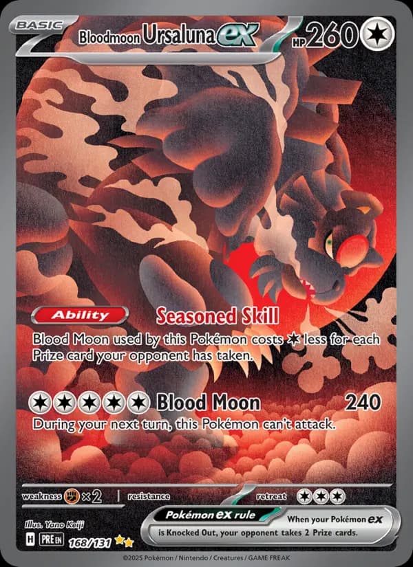 Bloodmoon Ursaluna ex — Prismatic Evolutions card #168
