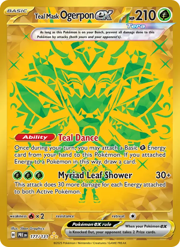 Teal Mask Ogerpon ex — Prismatic Evolutions card #177