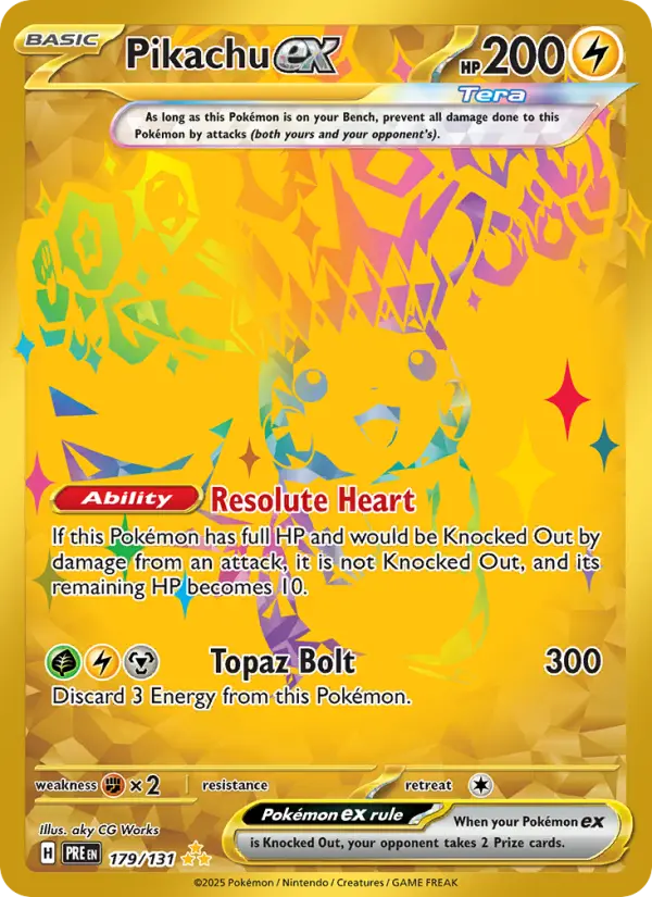 Pikachu ex — Prismatic Evolutions card #179