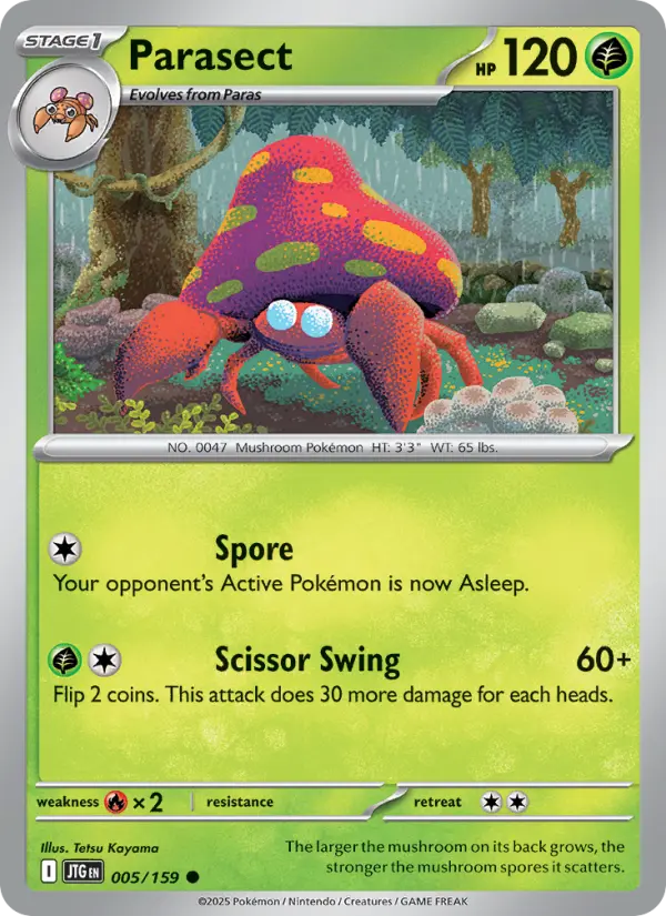 Parasect — Journey Together card #005