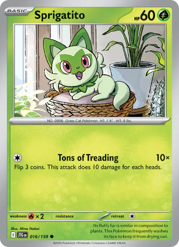 Sprigatito — Journey Together card #016