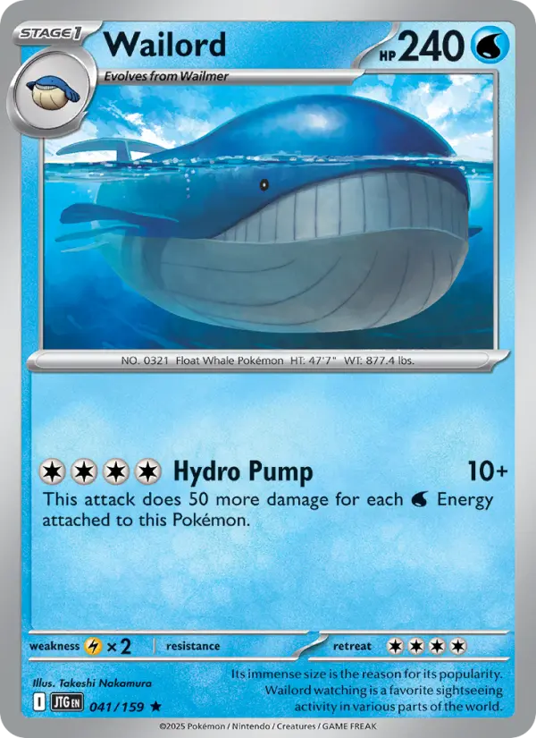 Wailord — Journey Together card #041