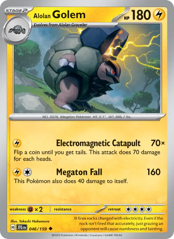 Alolan Golem — Journey Together card #046