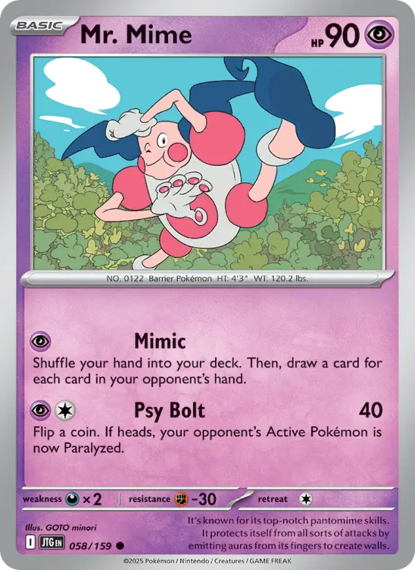 Mr. Mime — Journey Together card #058