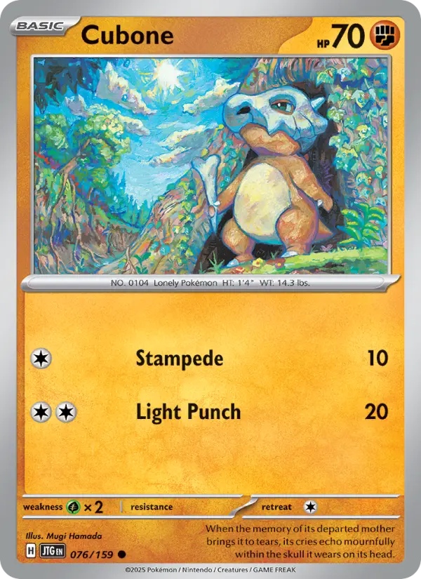 Cubone — Journey Together card #076