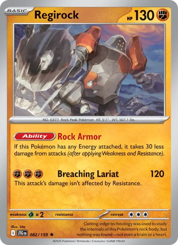 Regirock — Journey Together card #082