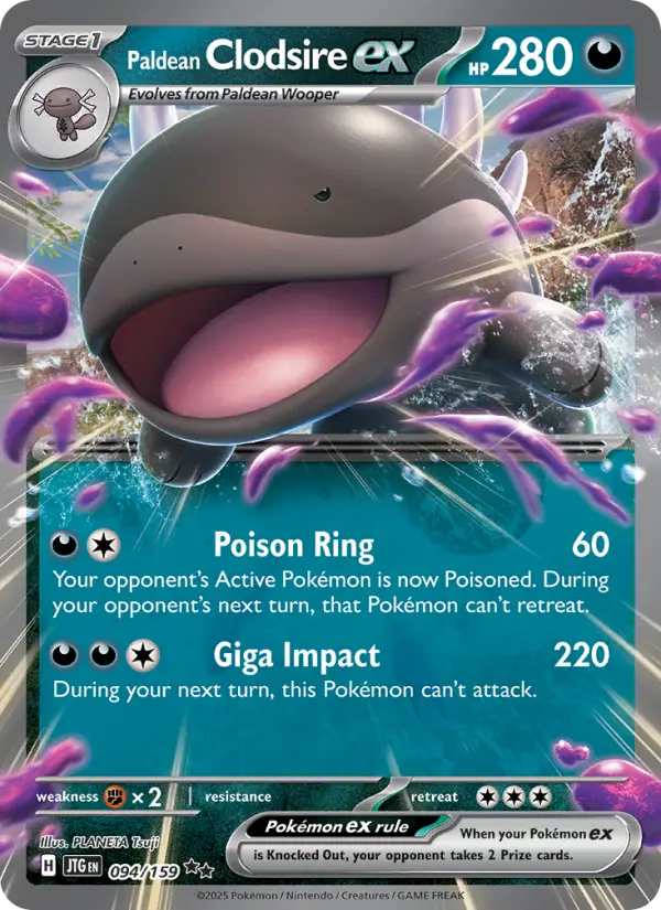 Paldean Clodsire ex — Journey Together card #094
