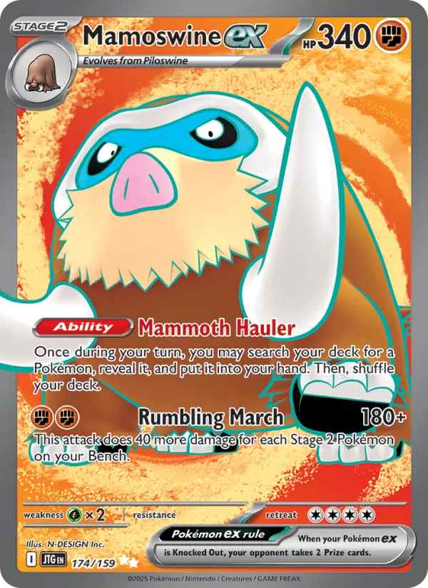 Mamoswine ex — Journey Together card #174