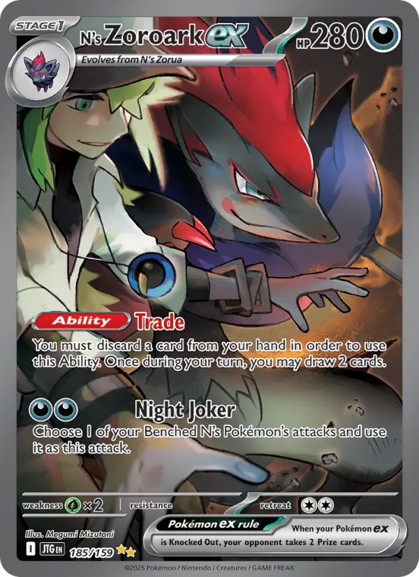 N's Zoroark ex — Journey Together card #185