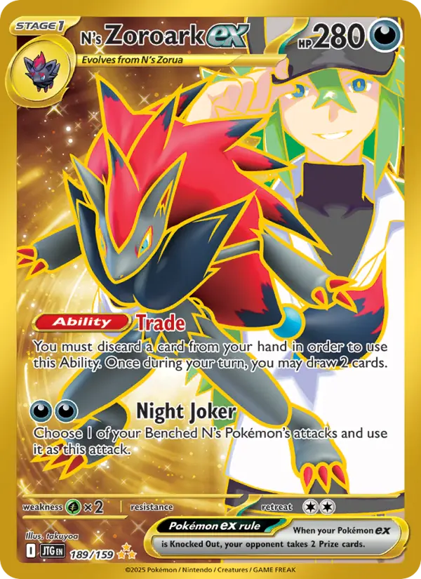 N's Zoroark ex — Journey Together card #189