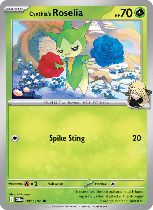 Cynthia's Roselia — Destined Rivals card #007