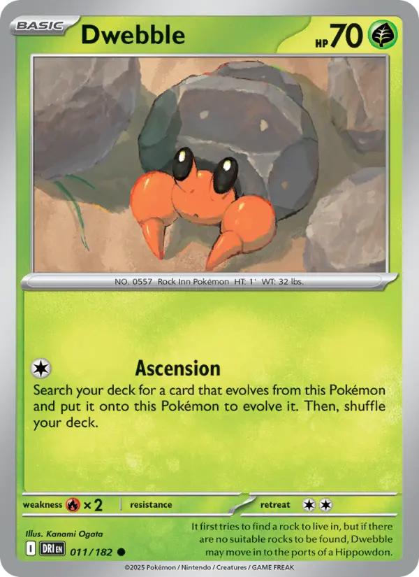 Dwebble — Destined Rivals card #011