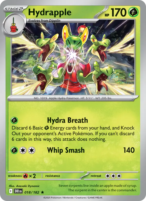 Hydrapple — Destined Rivals card #018