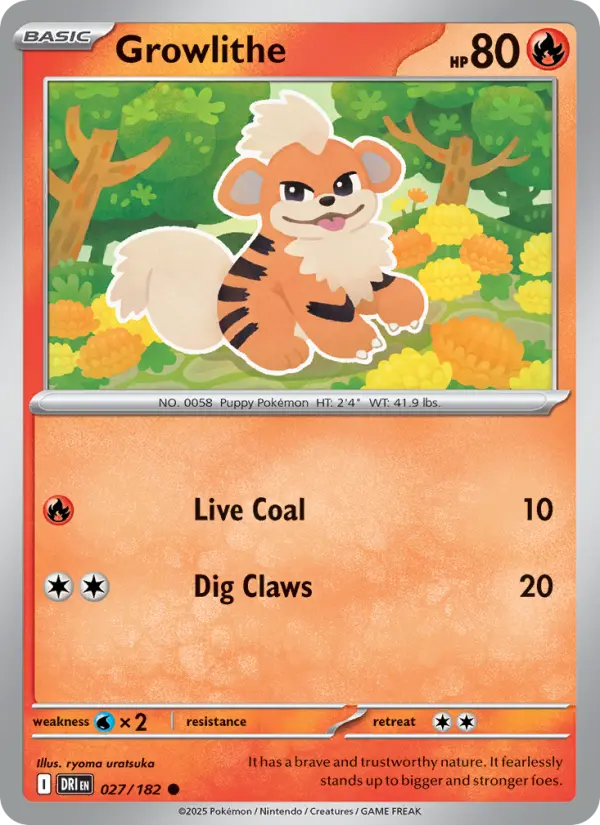 Growlithe — Destined Rivals card #027